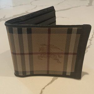 Mens Burberry Vintage Check Bifold Wallet